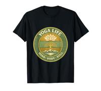 Yoga Life Mind Body Soul Vintage Retro Cadeau pour Yogis T-Shirt