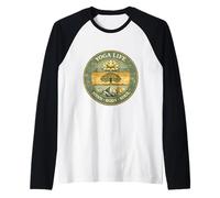 Yoga Life Mindfulness Body Soul Vintage Retro Cadeau pour Yogis Manche Raglan
