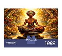 Yoga Light Serenity 1000 Pièces Pack Puzzle Méditation forestière Tranquille Puzzle Carton Extra-épais - Favori Collectionneurs, Détente Mentale, Pause Bureau, Cadeaux Fête 38x26cm/pcs