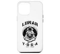 Yoga Lunaire Astronaute Croissant de Lune Science Espace Méditation Coque pour iPhone 12 Pro Max