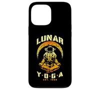 Yoga Lunaire Astronaute Croissant de Lune Science Espace Méditation Coque pour iPhone 13 Pro Max