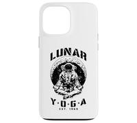 Yoga Lunaire Astronaute Croissant de Lune Science Espace Méditation Coque pour iPhone 13 Pro Max