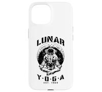 Yoga Lunaire Astronaute Croissant de Lune Science Espace Méditation Coque pour iPhone 15