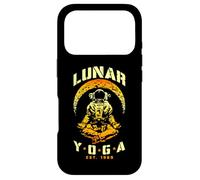Yoga Lunaire Astronaute Croissant de Lune Science Espace Méditation Coque pour iPhone 17 Pro