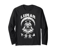 Yoga Lunaire Astronaute Croissant de Lune Science Espace Méditation Manche Longue