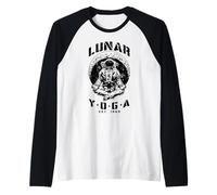 Yoga Lunaire Astronaute Croissant de Lune Science Espace Méditation Manche Raglan