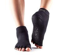 Yoga-Mad Half ToeSox Chaussettes Noir Large