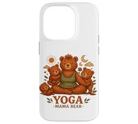 Yoga Mama Bear Cadeau Amusant pour Mamans Mindfulness Wellness Coque pour iPhone 14 Pro