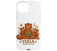 Yoga Mama Bear Cadeau Amusant pour Mamans Mindfulness Wellness Coque pour iPhone 15 Plus