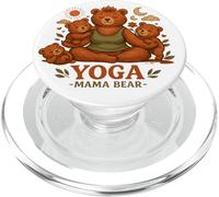 Yoga Mama Bear Cadeau Amusant pour Mamans Mindfulness Wellness PopSockets PopGrip pour MagSafe