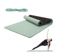 Yoga Mat - Thermoplastic Rubber 0.6-0.8cm Thickness | Non Slip Yoga Mat, Pilates Workout Exercise Mats With Carrying Strap Comfort Grip Training Pad | For Home Gym Studio Indoor Outdoor Travel Use