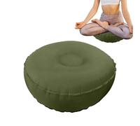 Yoga Meditation Cushion - Floor Seating Pillow for Zen Practice Relaxation | Breathable Linen Cover with Buckwheat Hull Filling, Adjustable Firmness for Cross Legged Sitting, Breathing 16.54x5.91 in