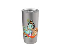 Yoga Meditation Spiritual Hindou Dieu Krishna Gobelet isotherme en acier inoxydable double paroi