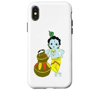 Yoga Méditation Spirituelle Dieu Hindou Krishna Coque pour iPhone X/XS