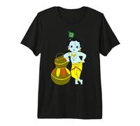 Yoga Méditation Spirituelle Dieu Hindou Krishna T-Shirt Haut de Gamme