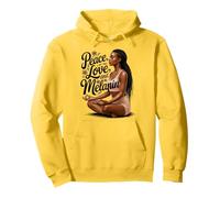 Yoga Mélanine Noir Femmes Namaste Paix Méditation Amour Yoga Sweat à Capuche