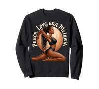 Yoga Mélanine Noir Femmes Namaste Paix Méditation Amour Yoga Sweatshirt