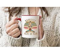 Yoga Namaste Hijo De Puta Meditation Relax Sloth Tasse à Manche Rouge Tasse à Thé Café 330 ml Mug Cup