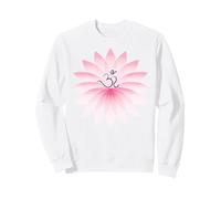 Yoga Om Lotus White Sweatshirt