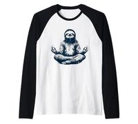 Yoga Paresseux Méditer Namaste Relaxation Profonde Manche Raglan