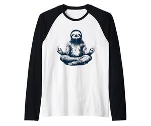 Yoga Paresseux Méditer Namaste Relaxation Profonde Manche Raglan