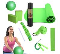 Yoga Pilates Stick For Home - Kit Pilates Avec Bande De Résistance | MAT D'exercice Avec Yoga | Équipement De Fitness Pour Femmes Et Hommes, Comprend La Bande De Résistance Aux Lacts