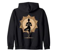 Yoga Posture Arbre Mandala Lotus Équilibre Chakra Méditation Sweat à Capuche