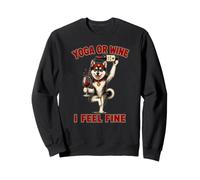 Yoga pour Chien Klee Kai ou Wine I Feel Fine - DIGOR Funny Sweatshirt