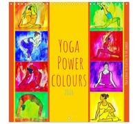 Yoga Power colours - Yoga asanas in relation to the chakras (Wall Calendar 2026 12" x 24" / 30 x 60 cm (open)) CALVENDO 12 Month Wall Calendar