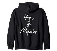 Yoga & Puppies Namastay Home with Dog Doing Yoga Lovers Yogi Sweat à Capuche