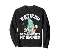 Yoga Retirement GNOME Graphic for Wine Mom Retired Grandma Sweatshirt
