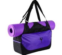 Yoga Sac Gym Tot Tote Sac Grande capacité Polyester Material Viscosité Design 48x24x16cm 18.9x9.4x6.3 Pouces pour Femmes Sports Yoga Activités extérieures intérieures 4 Couleurs (Violet)