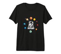 Yoga Space Mindful Astronaute Planète Outer Spaceman Galaxie T-Shirt Haut de Gamme