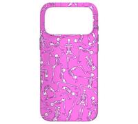 Yoga Squelette Méditation Yogi Zen Poses Rose Coque pour iPhone 17 Pro Max