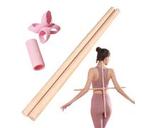 Yoga Stick - 2 Pieces Pilates Stretching Pole for Runners Beginners | Neck Hump Corrector Pole for Runners Beginners Professionals Home Office Gym Studio Living Room