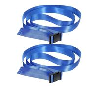 Yoga Strap - 2 Pieces Stretch Band Resistance | Adjustable Fitness Equipment Set with Metal Buckle, Non Slip Weave, Lightweight Design for Home Gym Travel and Outdoor Workouts, 98.43x1.97x0.2 inches