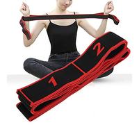 Yoga Stretch Strap, 34.6in Sport Fitness Indoor Yoga Force Training Belt Stretch Band Flexibility Trainer Stretching Strap for Physical Therapy, Pilates, Dance & Gymnastics(rouge)