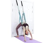 Yoga Stretching Strap, Adjustable Height Leg Stretcher Waist Back Stretch Band, Exercises Door Flexibility Tensile Trainer for Rehab Pilates Dance Splits