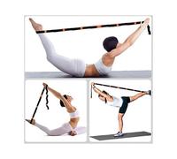 Yoga Stretching Strap Cotton Exercise Band with Multiple Grip Loops for Hot Yoga, Physical Therapy