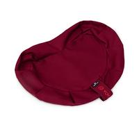 Yoga Studio Coussin de méditation en forme de croissant de Zafu - En coton bio - Housse amovible et lavable - Poignée de transport - Bordeaux