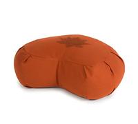 Yoga Studio Coussin de méditation en forme de croissant Zafu Sarrasin - Feuille de lotus - Terre cuite