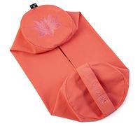 Yoga Studio Housse de traversin de rechange en coton bio avec poignée et fermeture éclair (corail)