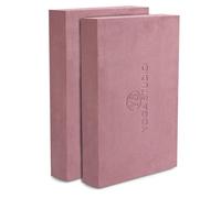 Yoga Studio Lot de 2 blocs de yoga antidérapants en EVA - 30 cm x 20 cm x 5 cm - Accessoire d'exercice léger (rose poudré)