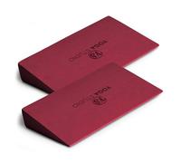 Yoga Studio Lot de 2 paires de cales de yoga EVA | Planche inclinée | Étireur de mollet | Mousse EVA légère | Mini demi-cales | Cales de yoga antidérapantes pour poignets et mains (framboise)