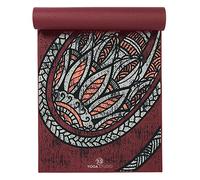 Yoga Studio Tapis de Yoga Conçu Adhérent | Oeko-Tex Résistant aux Déchirures Antidérapant | Tapis d'Entraînement Exercice Gym Fitness Mandala Yoga et Pilates | 183cm x 61cm x 6mm - Bordeaux/Poivre
