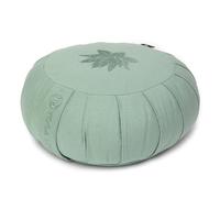 Yoga Studio Zafu Coussin de méditation rond plissé en sarrasin Feuille de lotus Vert sauge