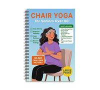 Yoga sur chaise pour les personnes âgées de plus de 60 ans, défi de 30 jours, guide d'exercices de planificateurs de yoga assis en douceur, guide d'exercices, livres d'instructions étape par étape