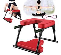 Yoga Tabouret Stand Tête, Fauteuil Yoga Pliable pour La Maison Et Salle Gym Acier PU Rembourrage Accessoires Yoga Accessoires Fitness avec Bande Extensible Yoga 200kg Capacité Charge Fitness Détente