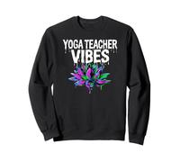 Yoga Teacher Vibes Dripping Lotus Flower Aesthetic Sweatshirt