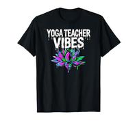 Yoga Teacher Vibes Dripping Lotus Flower Aesthetic T-Shirt